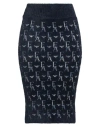 Emporio Armani Woman Midi Skirt Midnight Blue Size 6 Polyamide, Viscose, Polyester