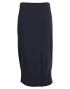 Emporio Armani Woman Midi Skirt Midnight Blue Size 12 Viscose, Virgin Wool, Elastane In Blue