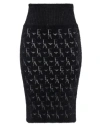 Emporio Armani Woman Midi Skirt Navy Size 6 Polyamide, Viscose, Polyester In Navy Blue