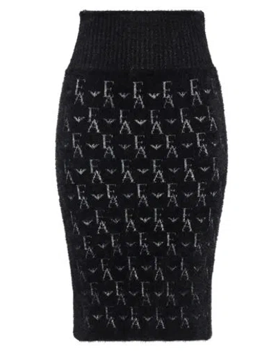Emporio Armani Woman Midi Skirt Navy Size 6 Polyamide, Viscose, Polyester In Navy Blue