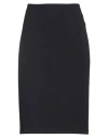 Emporio Armani Woman Midi Skirt Navy Size 8 Viscose, Polyamide, Elastane In Navy Blue