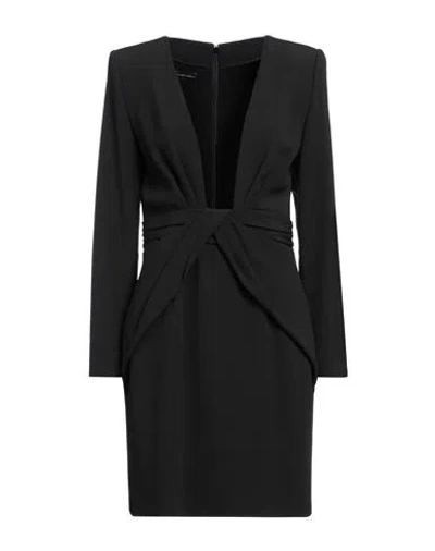 Emporio Armani Woman Mini Dress Black Size 10 Viscose, Acetate, Elastane