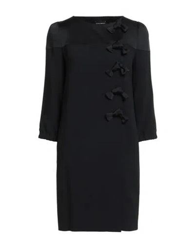 Emporio Armani Woman Mini Dress Black Size 12 Acetate, Viscose