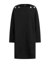 Emporio Armani Woman Mini Dress Black Size 12 Cotton, Polyester, Elastane In Black