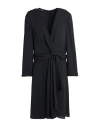 Emporio Armani Woman Mini Dress Black Size 12 Polyester In Black