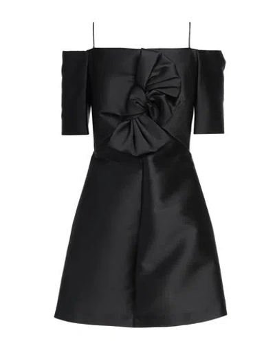 Emporio Armani Woman Mini Dress Black Size 10 Polyester, Silk