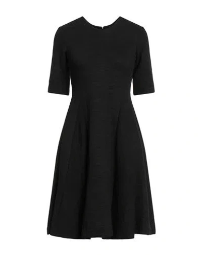Emporio Armani Woman Mini Dress Black Size 16 Polyester, Viscose, Elastane