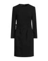 Emporio Armani Woman Mini Dress Black Size 16 Polyester, Viscose, Elastane In Black