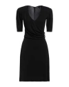 Emporio Armani Woman Mini Dress Black Size 4 Viscose, Elastane In Black