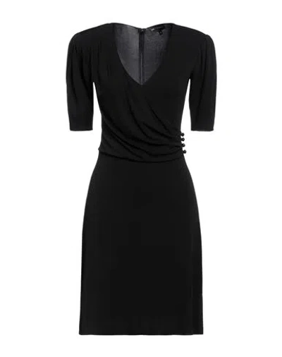 Emporio Armani Woman Mini Dress Black Size 4 Viscose, Elastane