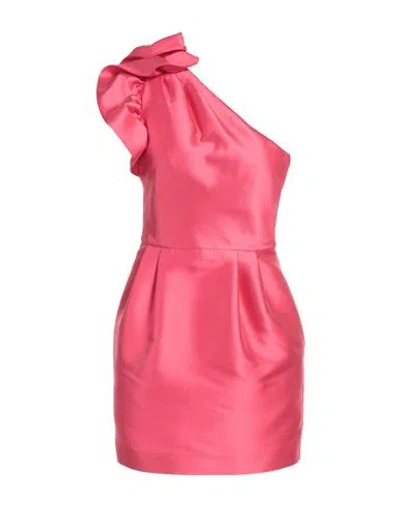 Emporio Armani Woman Mini Dress Coral Size 8 Polyester, Silk In Red