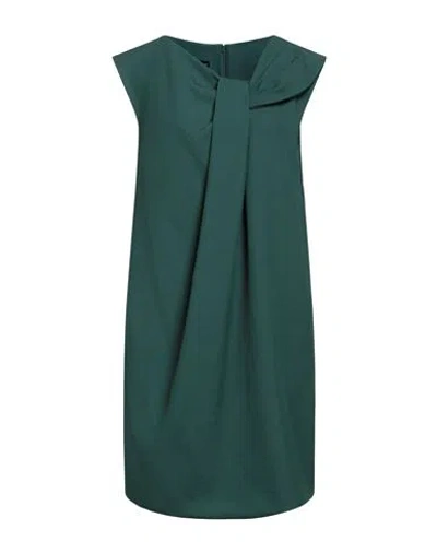 Emporio Armani Woman Mini Dress Emerald Green Size 12 Polyester, Viscose