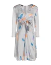 Emporio Armani Woman Mini Dress Light Grey Size 10 Silk