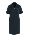 Emporio Armani Woman Mini Dress Midnight Blue Size 10 Cotton, Polyester, Elastane In Blue