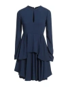 Emporio Armani Woman Mini Dress Navy Blue Size 12 Polyester