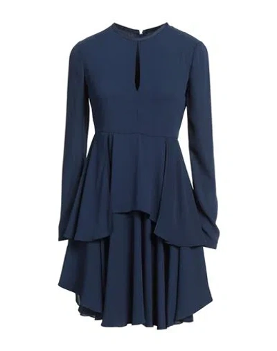 Emporio Armani Woman Mini Dress Navy Blue Size 12 Polyester