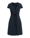 Emporio Armani Woman Mini Dress Navy Size 8 Viscose, Polyamide, Elastane In Blue