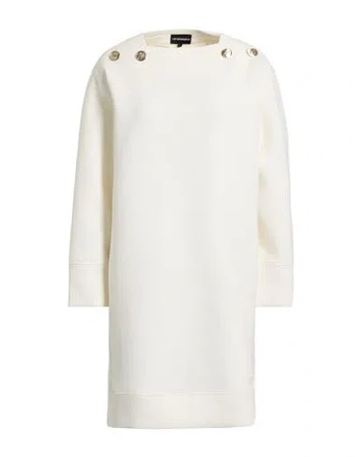Emporio Armani Woman Mini Dress Off White Size 6 Cotton, Polyester, Elastane