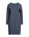 Emporio Armani Woman Mini Dress Slate Blue Size 6 Viscose, Polyamide, Elastane In Blue