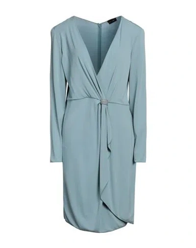 Emporio Armani Woman Mini Dress Turquoise Size 16 Viscose, Elastane In Blue