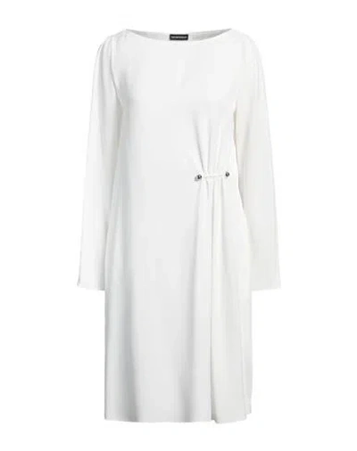 Emporio Armani Woman Mini Dress White Size 10 Acetate, Viscose