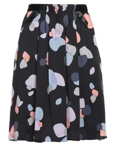 Emporio Armani Woman Mini Skirt Black Size 10 Silk, Polyester