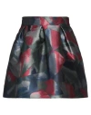 Emporio Armani Woman Mini Skirt Blue Size 10 Polyester In Blue