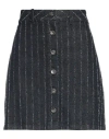 Emporio Armani Woman Mini Skirt Blue Size 6 Cotton, Elastane In Blue