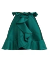 Emporio Armani Woman Mini Skirt Emerald Green Size 8 Polyester, Silk In Green