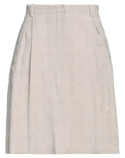 Emporio Armani Woman Mini Skirt Light Grey Size 10 Triacetate, Viscose