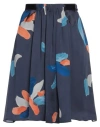 Emporio Armani Woman Mini Skirt Midnight Blue Size 10 Silk, Polyester