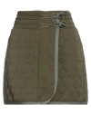 Emporio Armani Woman Mini Skirt Military Green Size 10 Polyamide In Green