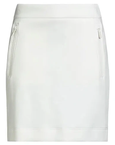 Emporio Armani Woman Mini Skirt Off White Size M Cotton, Polyester, Elastane