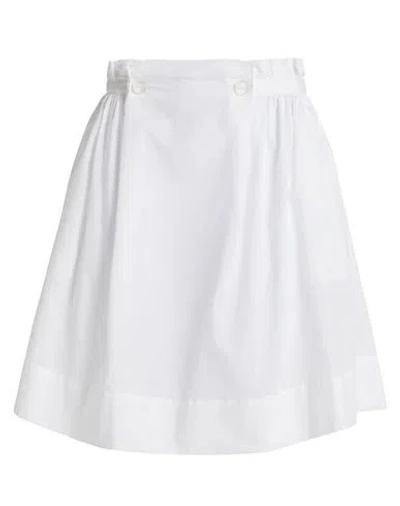 Emporio Armani Woman Mini Skirt White Size 8 Cotton, Polyester
