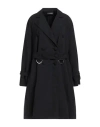 Emporio Armani Woman Overcoat Black Size 12 Polyester