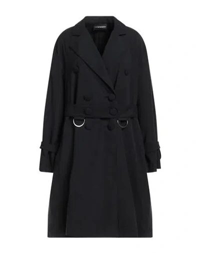 Emporio Armani Woman Overcoat Black Size 12 Polyester