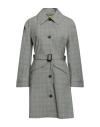 Emporio Armani Woman Overcoat & Trench Coat Light Grey Size 8 Polyester, Virgin Wool, Elastane, Poly In Grey