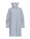 Emporio Armani Woman Overcoat & Trench Coat Sky Blue Size 10 Cotton, Polyester In Blue