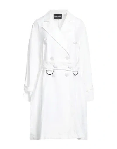 Emporio Armani Woman Overcoat White Size 8 Polyester