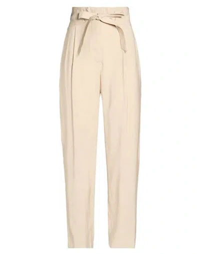Emporio Armani Woman Pants Beige Size 14 Modal, Polyester In Neutral