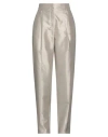 Emporio Armani High-waisted Pleated Tapered Trousers In Beige