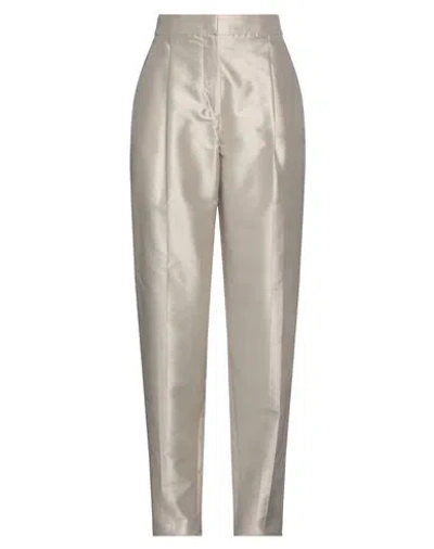 Emporio Armani High-waisted Pleated Tapered Trousers In Beige