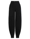 Emporio Armani Woman Pants Black Size 12 Cotton, Polyamide, Elastane In Black