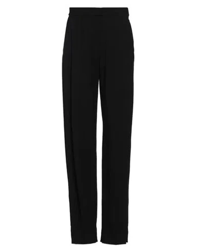 Emporio Armani Lurex Crêpe Wide-leg Trousers In Black