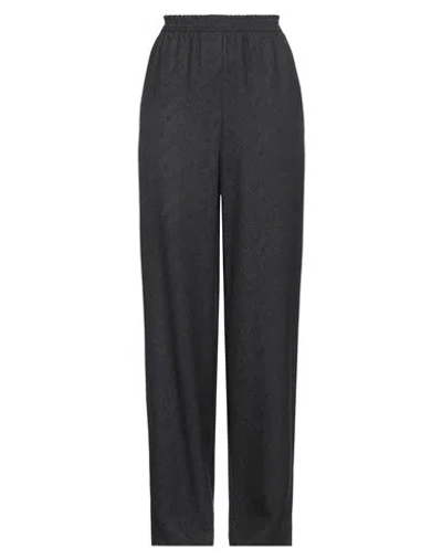 Emporio Armani Woman Pants Black Size 14 Viscose, Virgin Wool