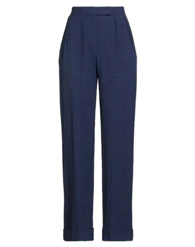 Emporio Armani Woman Pants Blue Size 10 Lyocell, Viscose, Polyester, Elastane
