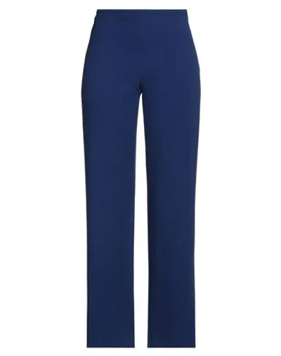 Emporio Armani Woman Pants Blue Size 12 Viscose, Acetate, Elastane