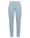 Emporio Armani Woman Pants Blue Size 27 Cotton, Modal, Elastane In Blue