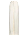 Emporio Armani Woman Pants Cream Size 10 Wool, Polyamide, Viscose