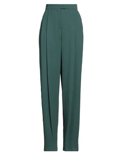 Emporio Armani Woman Pants Emerald Green Size 10 Viscose, Acetate